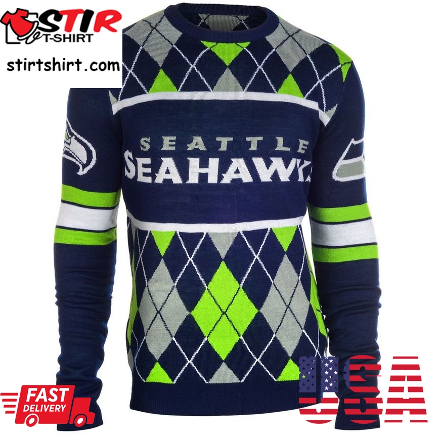 Best Seattle Seahawks Exclusive Nfl Argyle Sweater