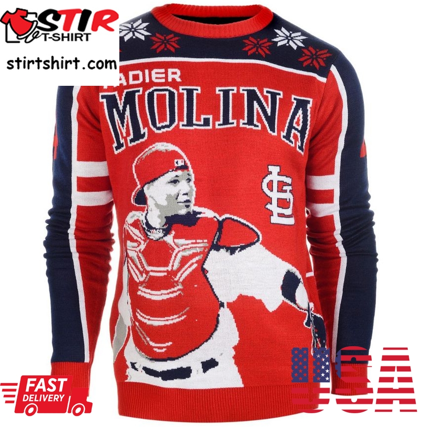 Best Yadier Molina 4 St Louis Cardinals Mlb Player Ugly Sweater