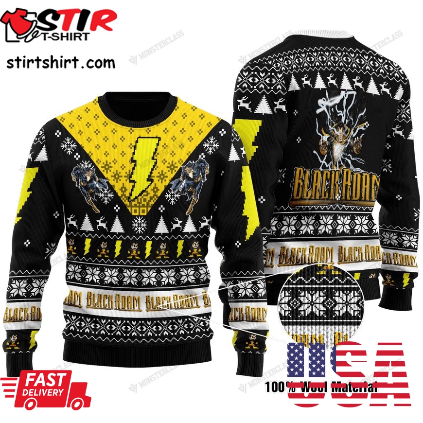 Black Adam Dc Comics Christmas Sweater