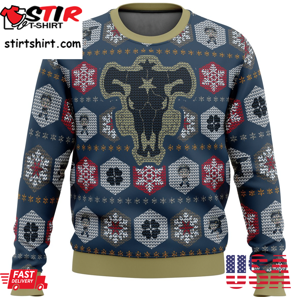 Black Clover Anime Asta 9 Ugly Sweater Gifts, Black Clover Anime Gift Fan Ugly Sweaterpng