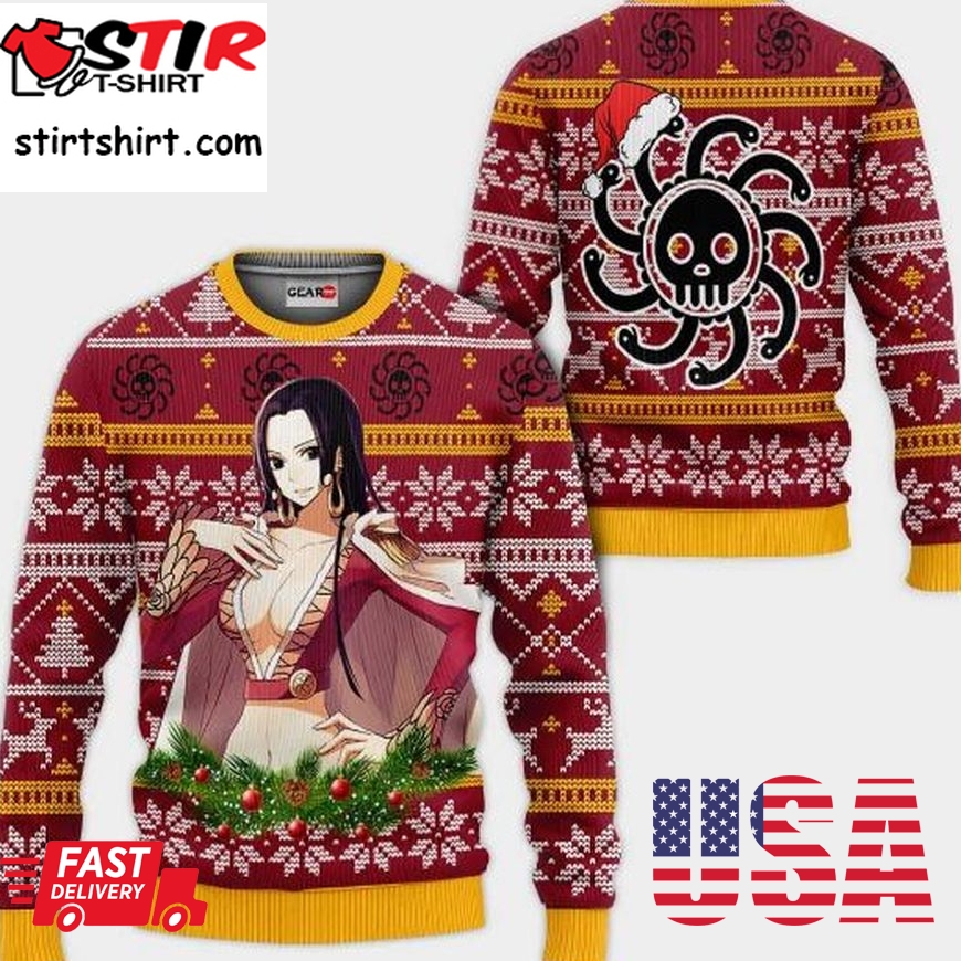 Boa Hancock One Piece Anime Xmas Ugly Christmas Knitted Sweater