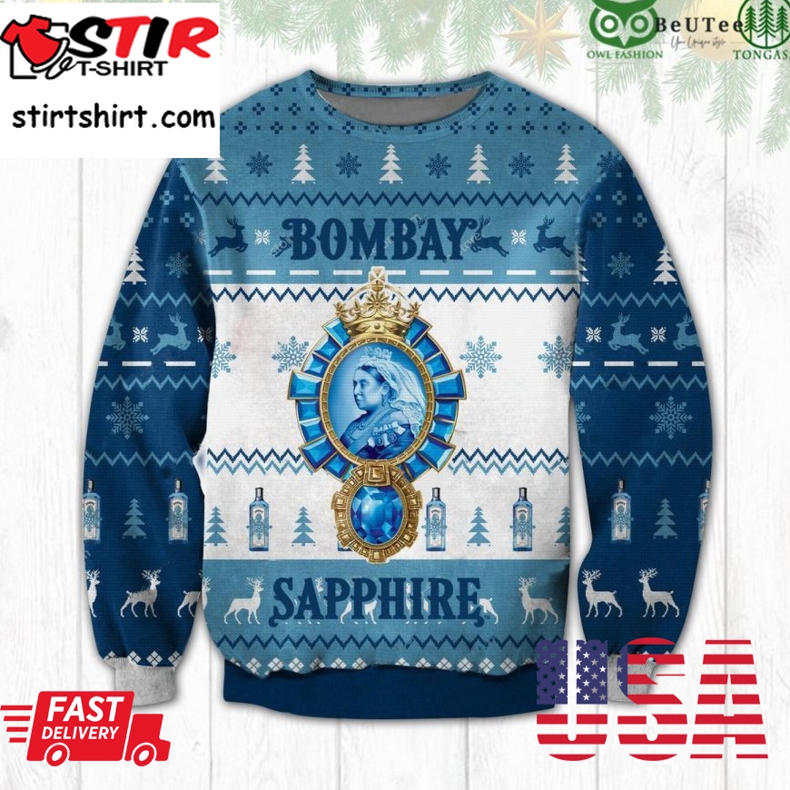 Bombay Sapphire Ugly Sweater Christmas Drinking Present