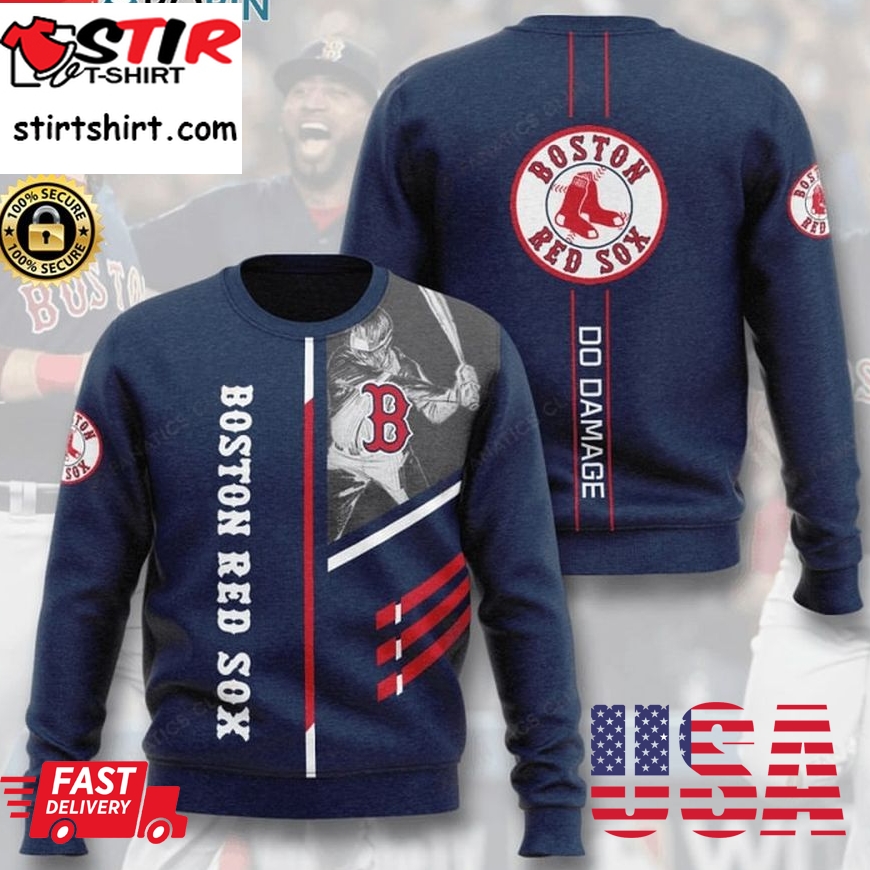 Boston Red Sox Do Damage Full Printed Sweater