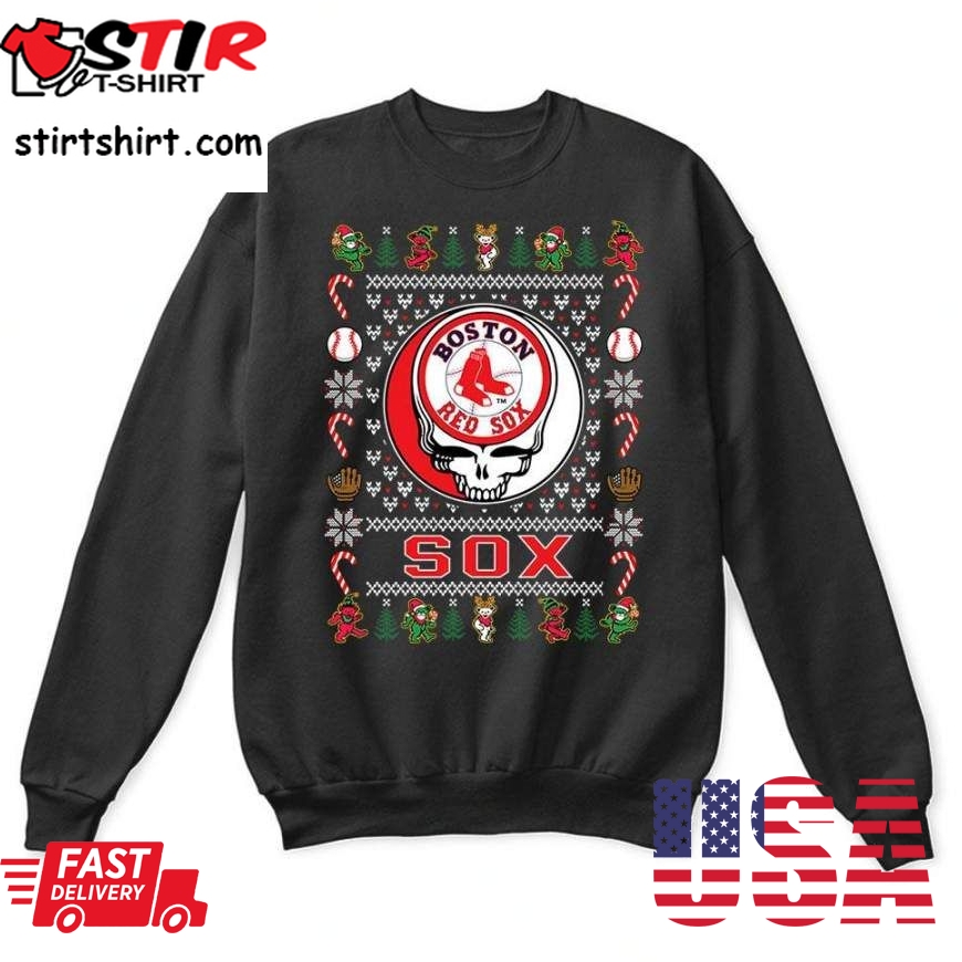 Boston Red Sox X Grateful Dead Christmas Ugly Sweater