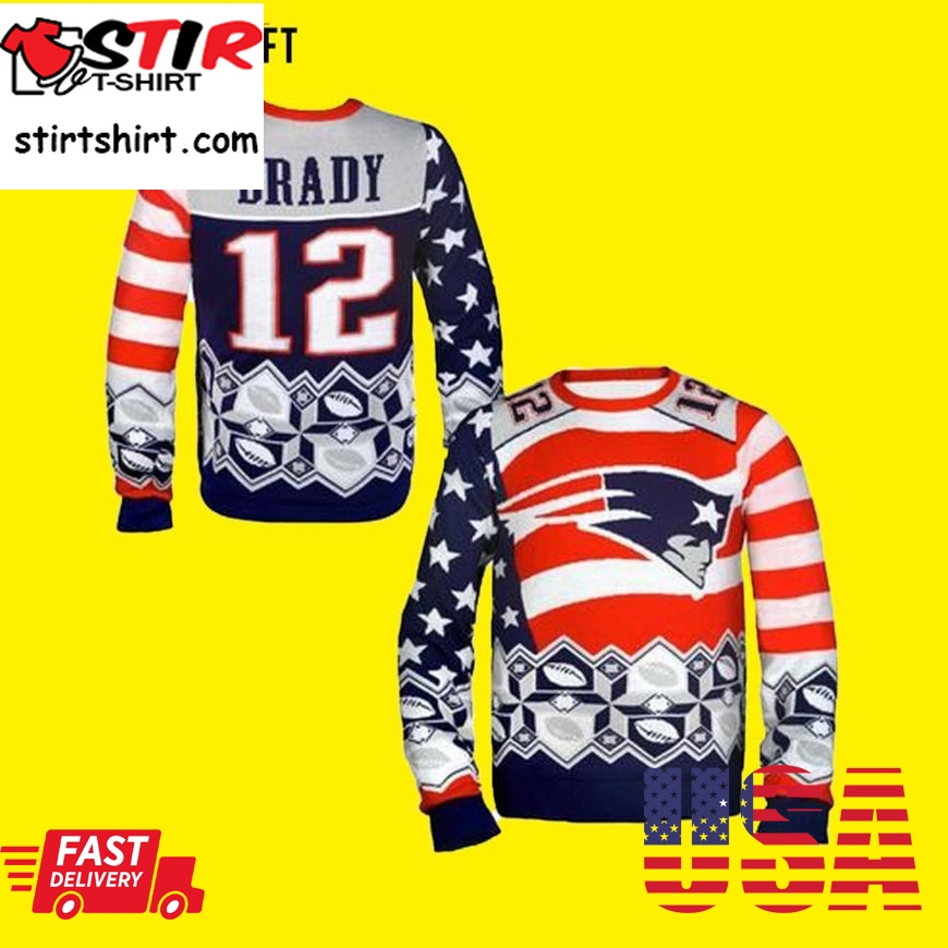 Brady New England Patriots Ugly Christmas Sweater