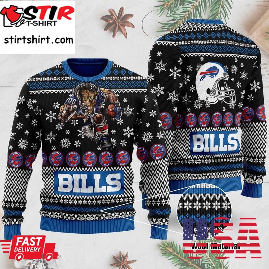 Buffalo Bills 3D Printed Ugly Christmas Sweater