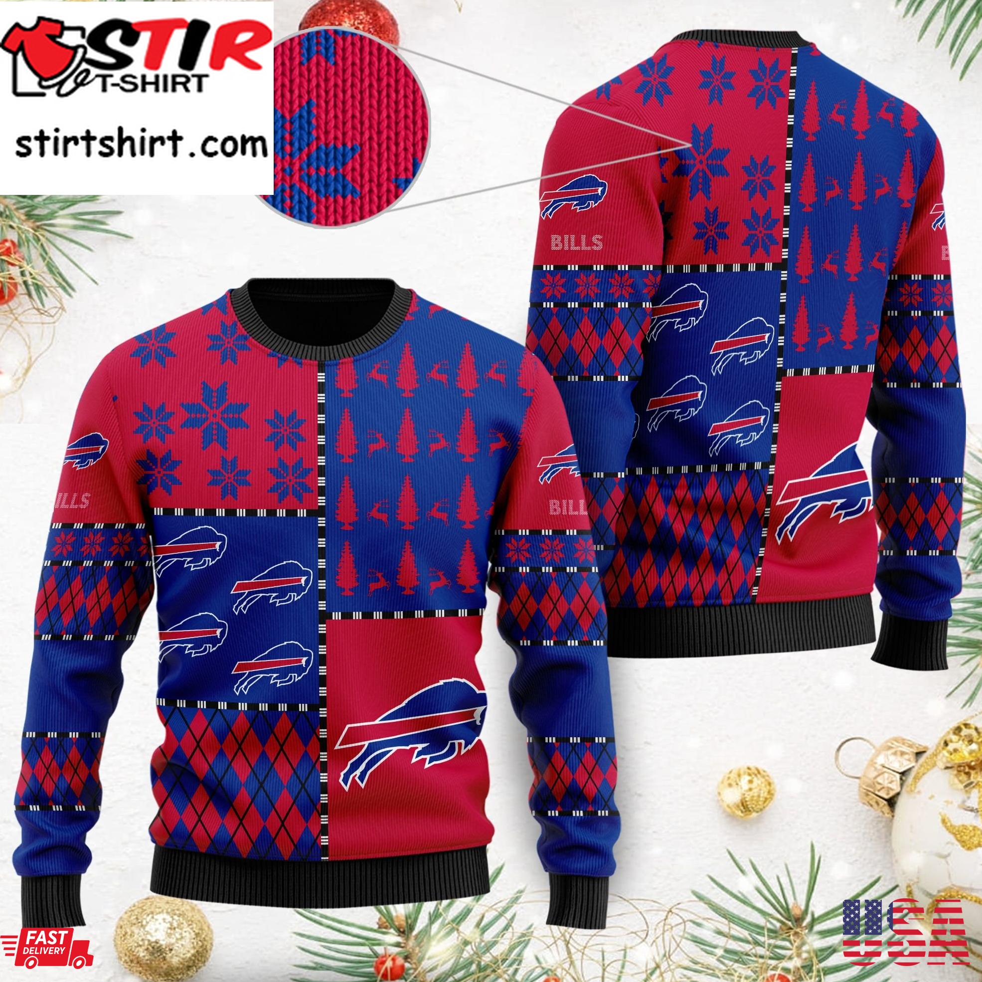 Buffalo Billss Full Size For Sale Best Christmas Gift For Bills Fans Ugly Christmas Sweater, Christmas Sweaters, Hoodie, Sweatshirt, Sweater