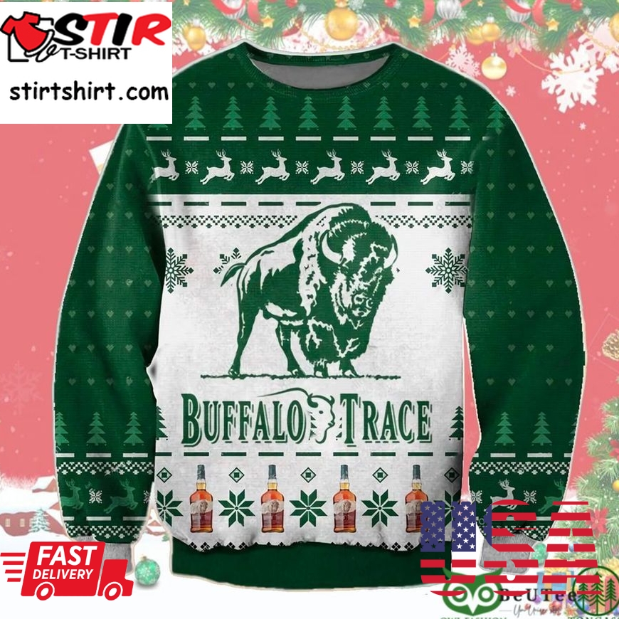 Buffalo Trace Ugly Christmas Sweater Holiday Drinking Gift