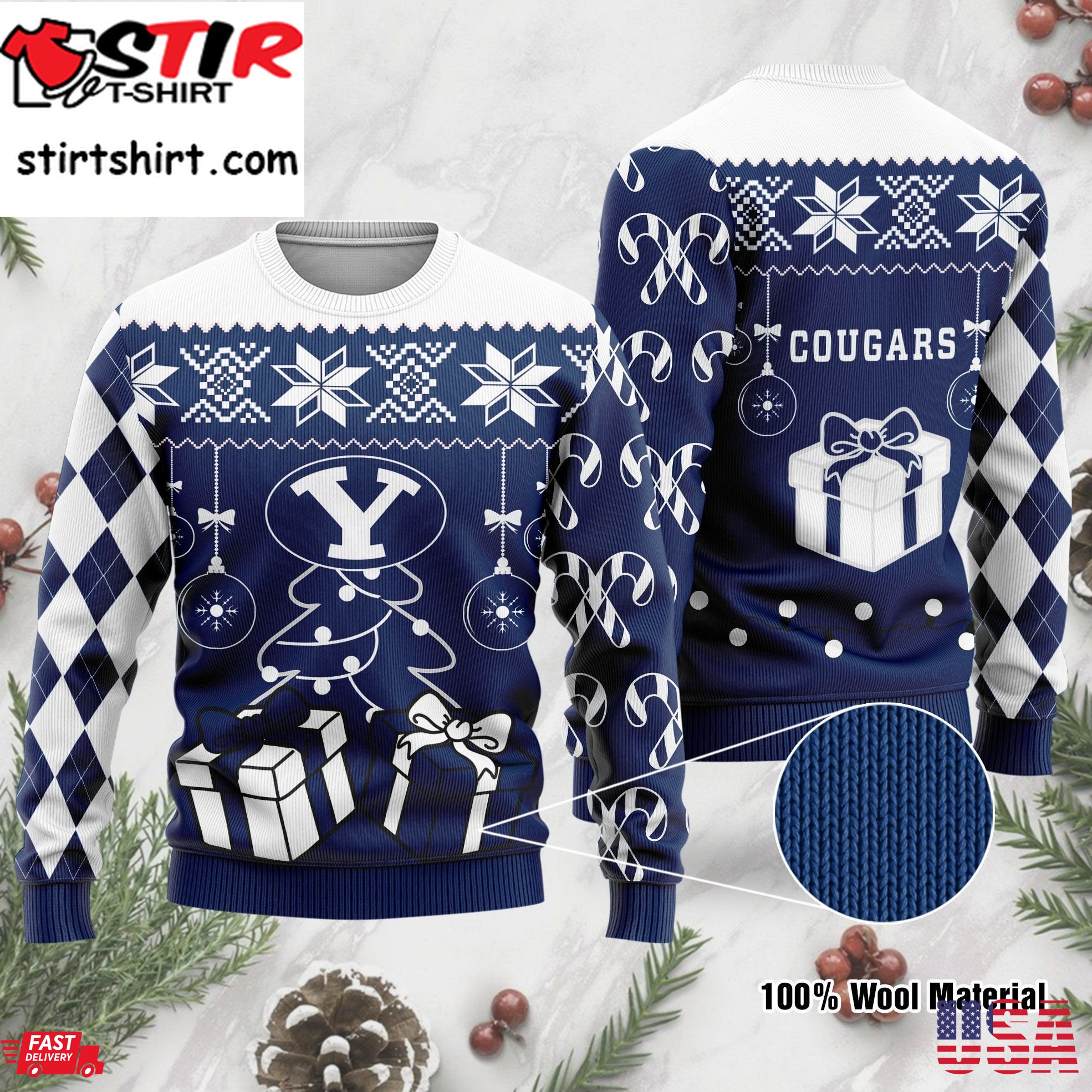 Byu Cougars Funny Ugly Christmas Sweater, Ugly Sweater, Christmas Sweaters, Hoodie, Sweatshirt, Sweater