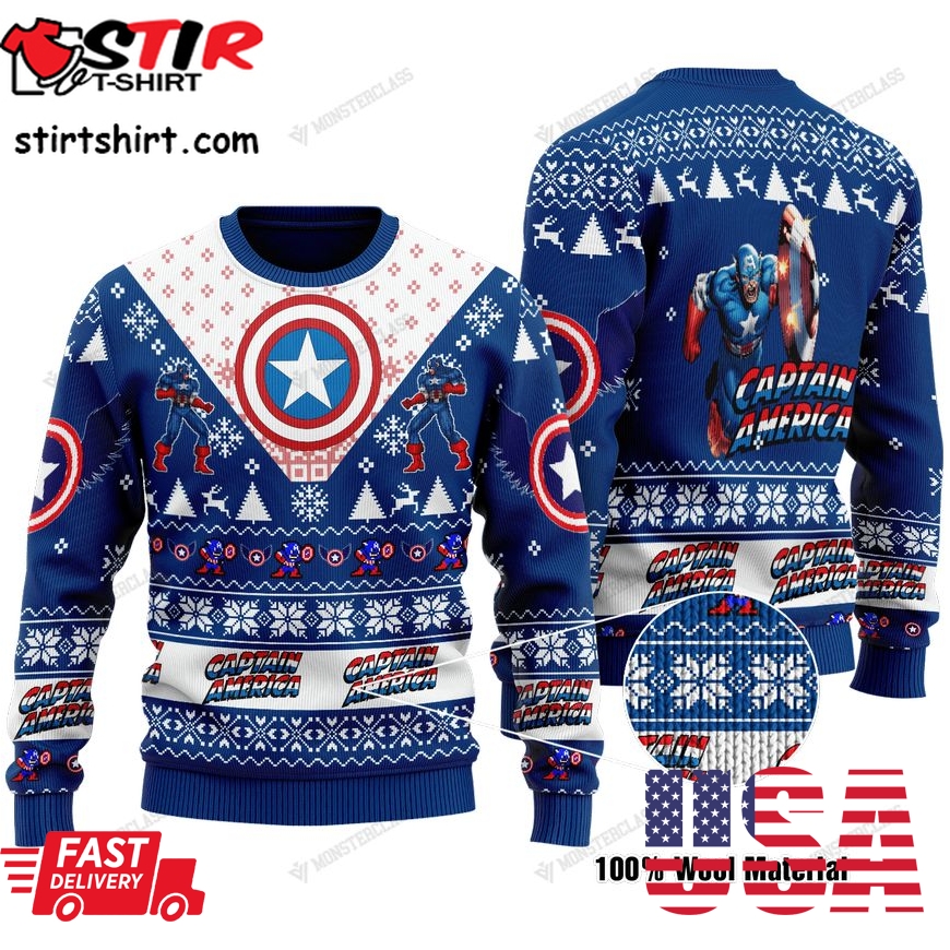 Captain America Marvel Comics Sweater