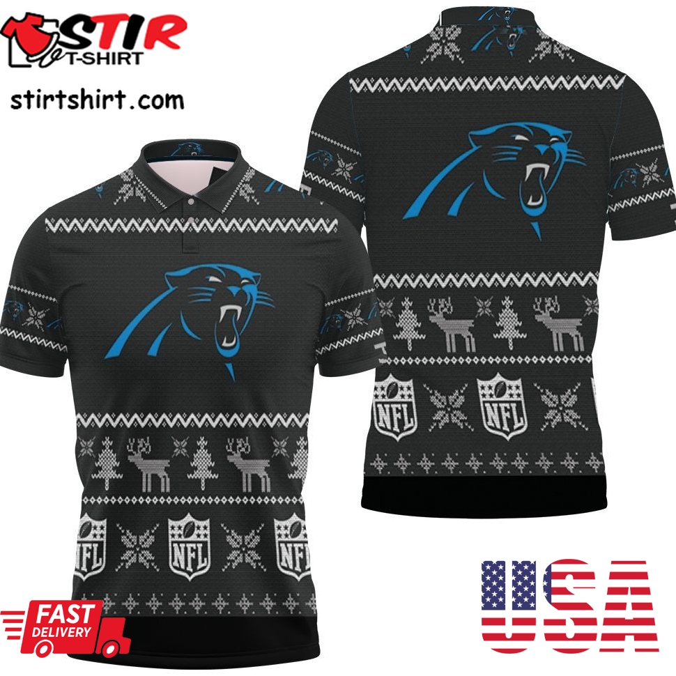 Carolina Panthers Nfl Ugly Sweatshirt Christmas 3D Polo Shirt All Over Print Shirt 3D T Shirt
