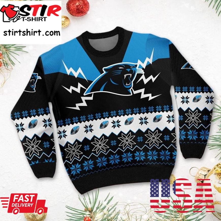 Carolina Panthers Team 3D Ugly Christmas Sweater