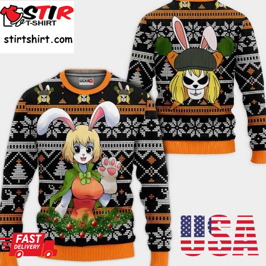 Carrot One Piece Anime Xmas Ugly Christmas Knitted Sweater