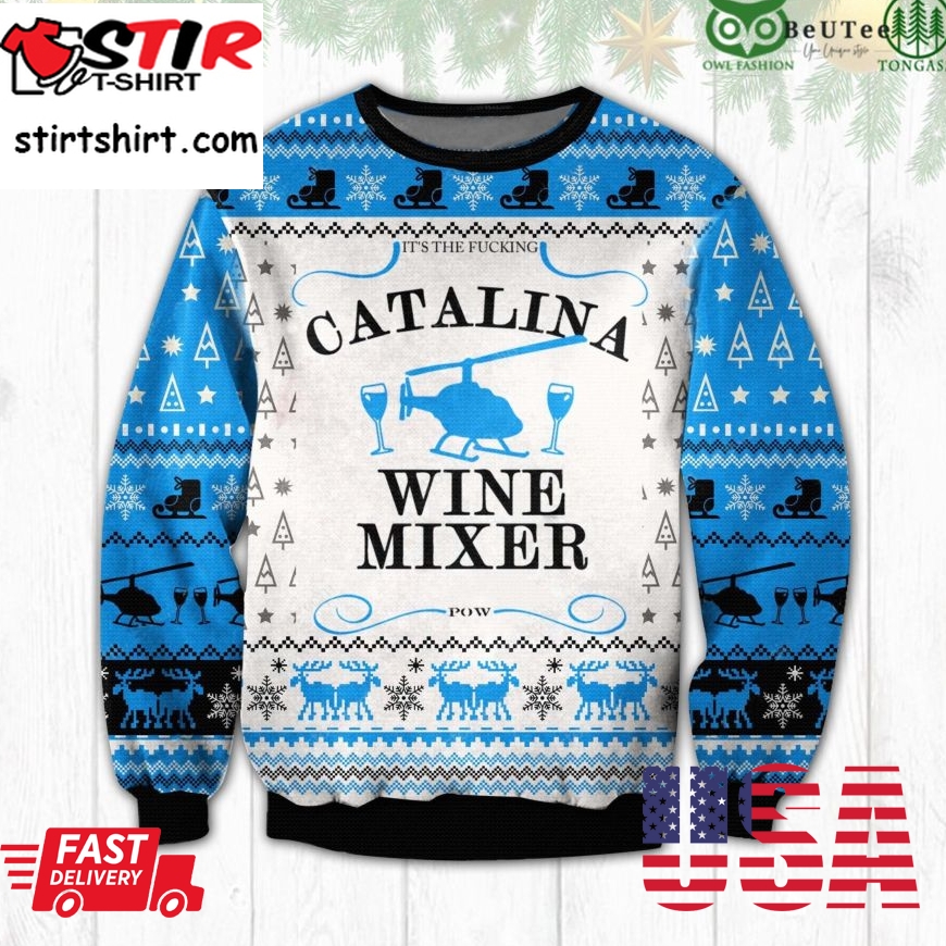 Catalina Wine Mixer Ugly Sweater Beer Drinking Christmas Limited