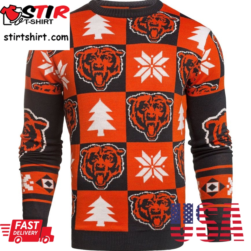 Chicago Bears Nfl Ugly Christmas Sweater, All Over Print Sweatshirt, Ugly Sweater, Christmas Sweaters, Hoodie, Sweater