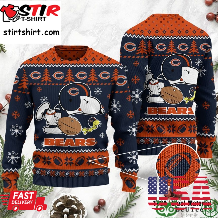Chicago Bears Snoopy Ugly Sweater Nfl