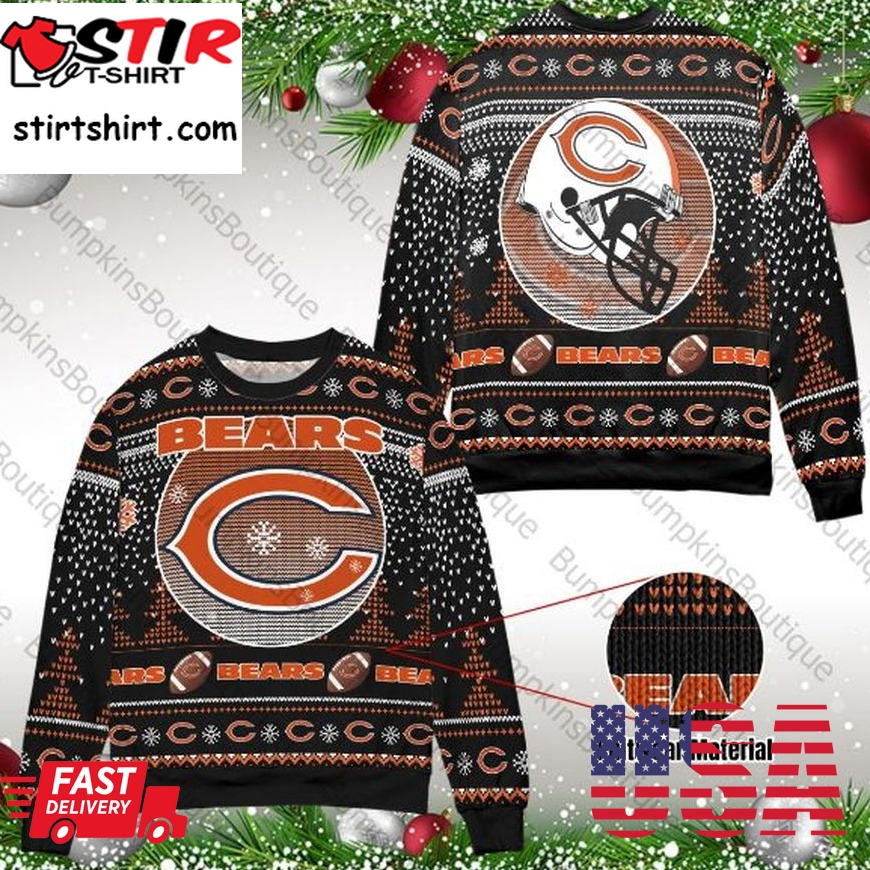 Chicago Bears Unisex Ugly 3D Christmas Sweater
