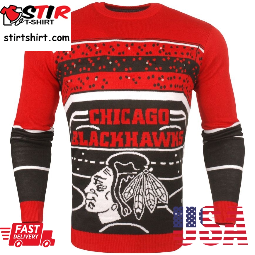 Chicago Blackhawks Nhl Ugly Christmas Sweater, All Over Print Sweatshirt, Ugly Sweater, Christmas Sweaters, Hoodie, Sweater