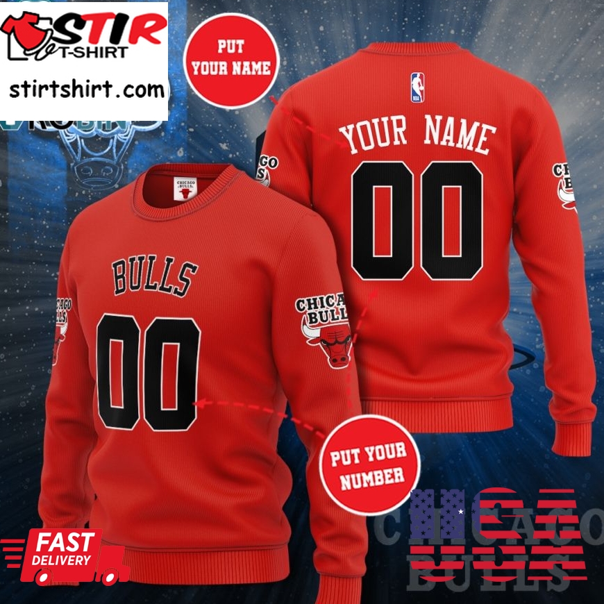 Chicago Bulls Nba Team Personalized 3D Full Printed Sweater