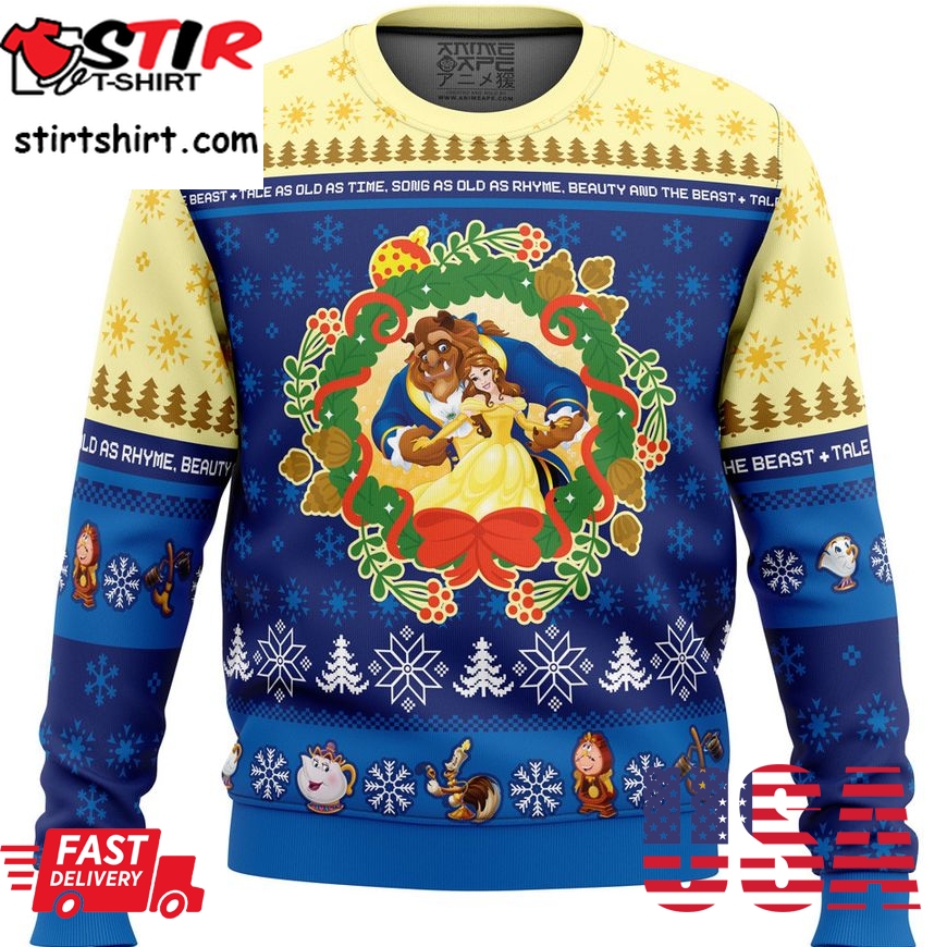 Christmas Beauty And The Beast Disney Ugly Sweater