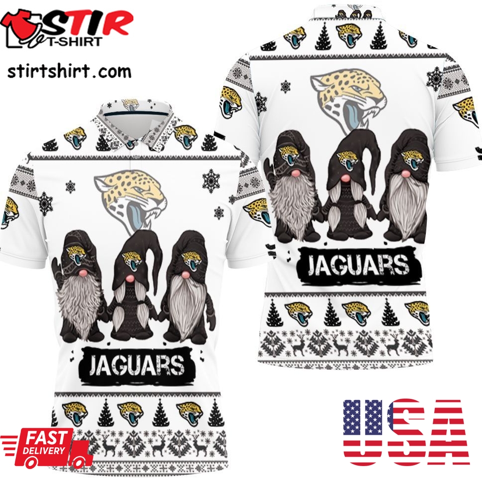 Christmas Gnomes Jacksonville Jaguars Ugly Sweatshirt Christmas 3D Polo Shirt All Over Print Shirt 3D T Shirt