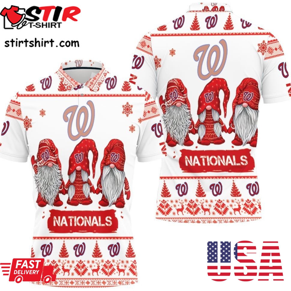 Christmas Gnomes Washington Nationals Ugly Sweatshirt Christmas 3D Polo Shirt All Over Print Shirt 3D T Shirt