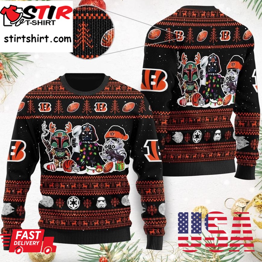 Cincinnati Bengalsi Star Wars Ugly Christmas Sweater