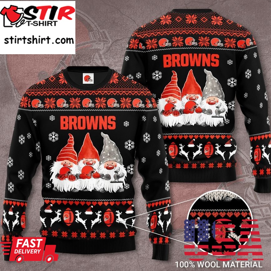 Cleveland Browns Gnome De Noel Christmas Ugly Sweater