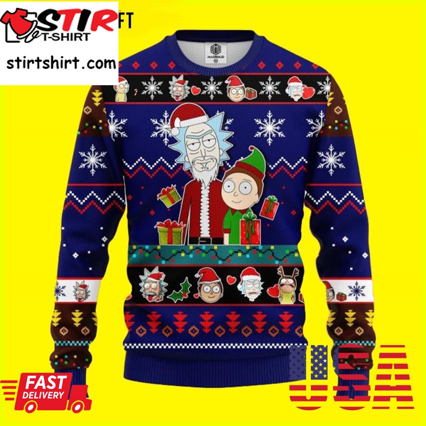 Cool Rick And Morty Ugly Christmas Sweater