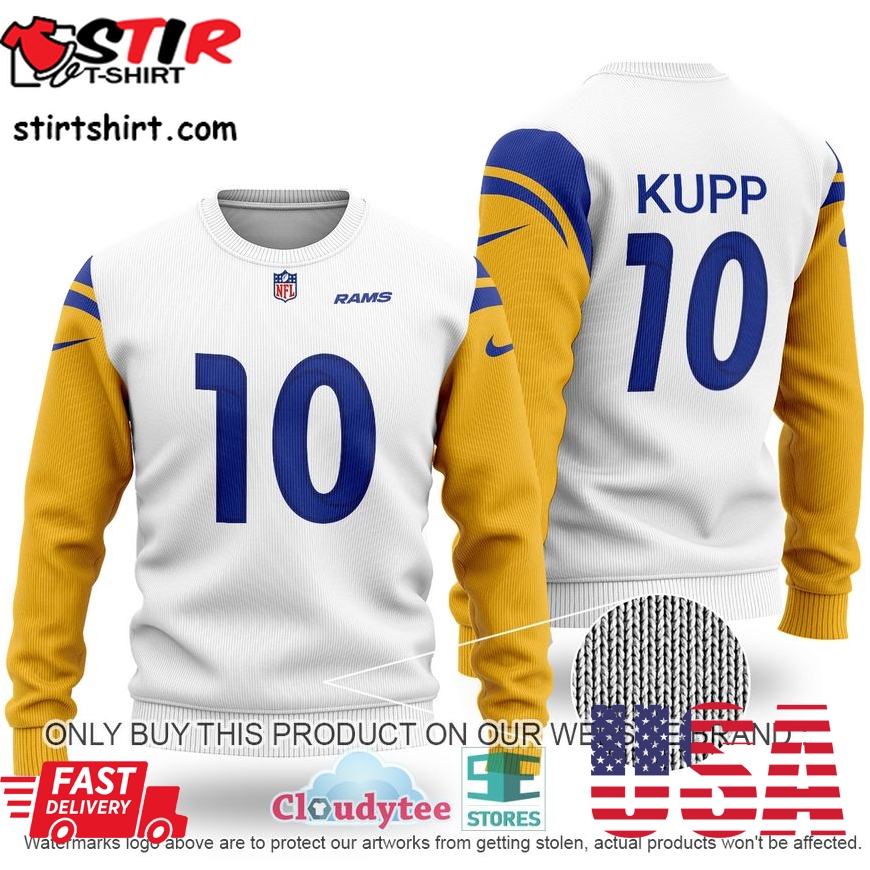 Cooper Kupp 10 Los Angeles Rams Ugly Sweater 