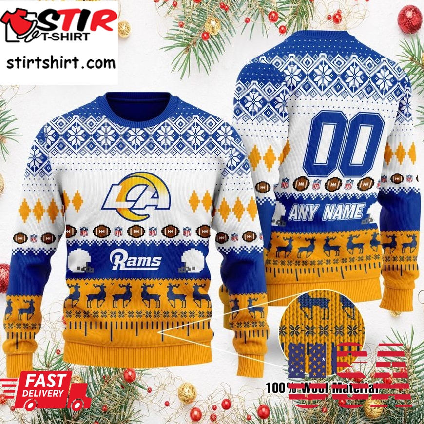 Custom Name Number Nfl Miami Dolphins Playing Field Ugly Christmas Sweater