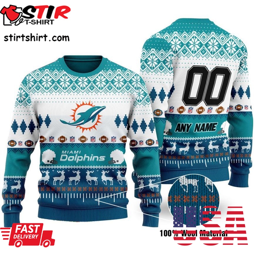 Custom Name Number Nfl Minnesota Vikings Playing Field Ugly Christmas Sweater