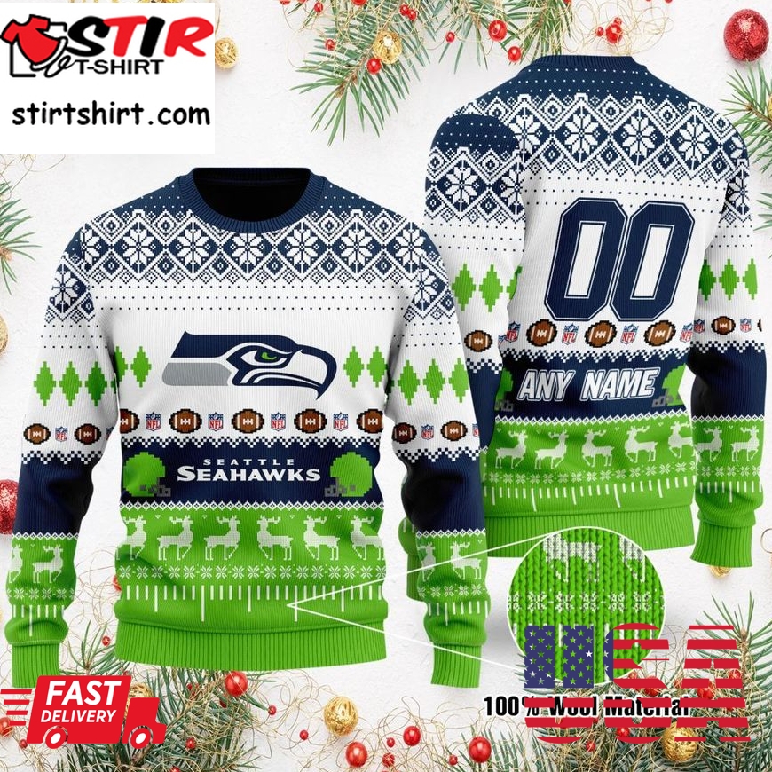 Custom Name Number Nfl Tampa Bay Buccaneers Playing Field Ugly Christmas Sweater