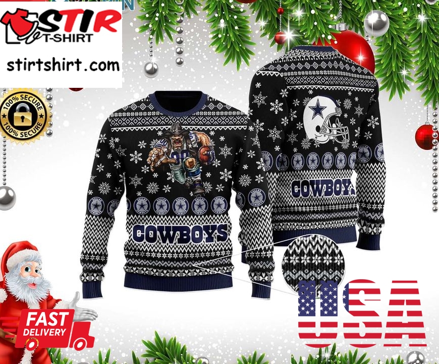 Dallas Cowboys 3D Printed Christmas Wool Sweater