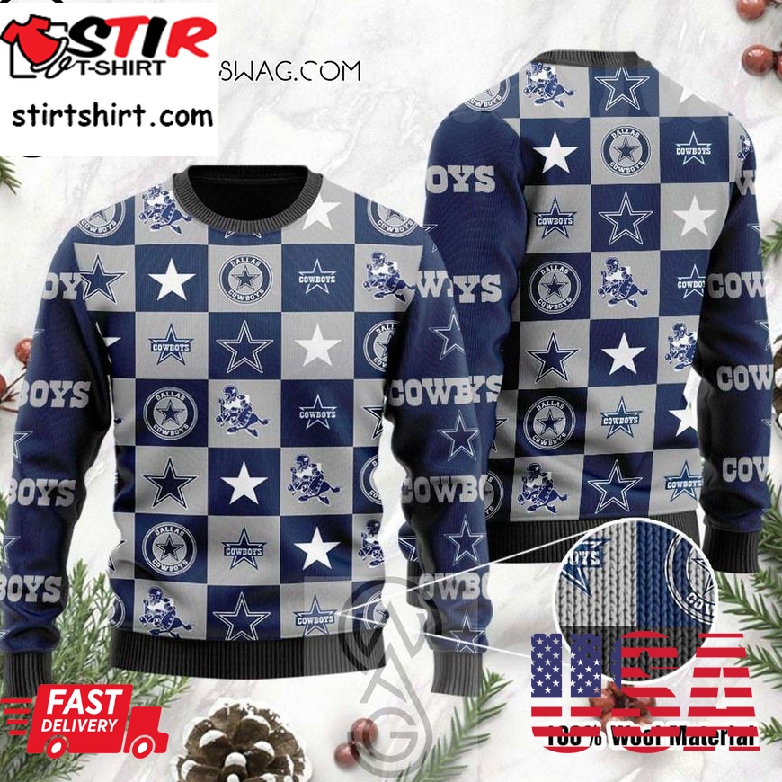 Dallas Cowboys For Fans Knitting Pattern Ugly Christmas Sweater