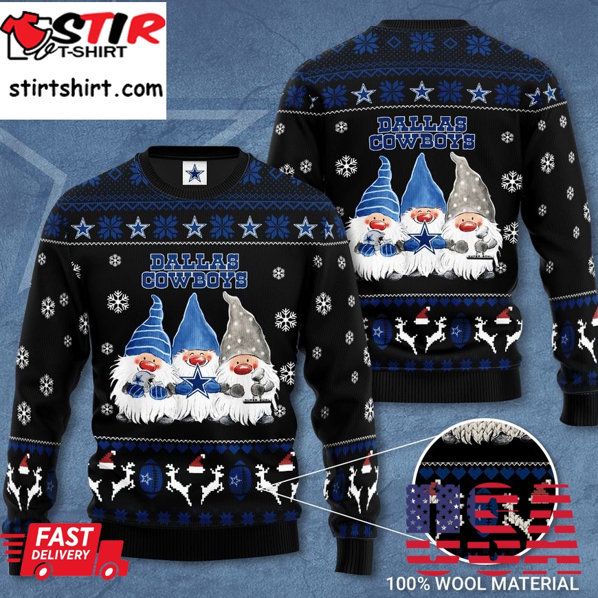 Dallas Cowboys Gnome De Noel Christmas Ugly Sweater