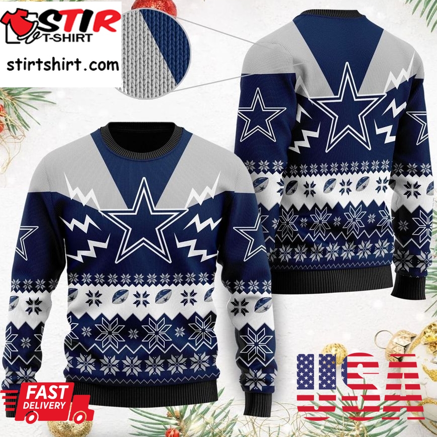 Dallas Cowboys Nfl Football Team 3D Ugly Christmas Sweater Rbsweatshirt511