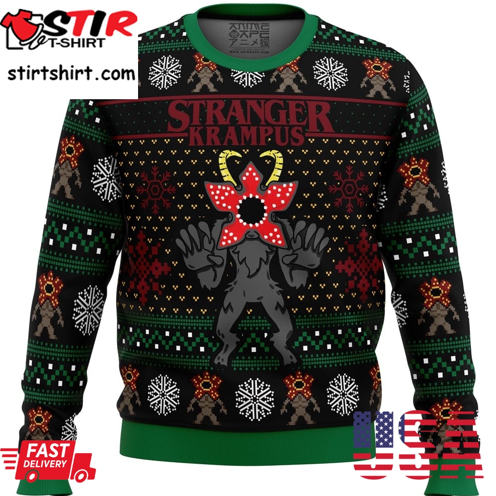 Demogorgon Stranger Krampus Stranger Things Ugly Christmas Sweater