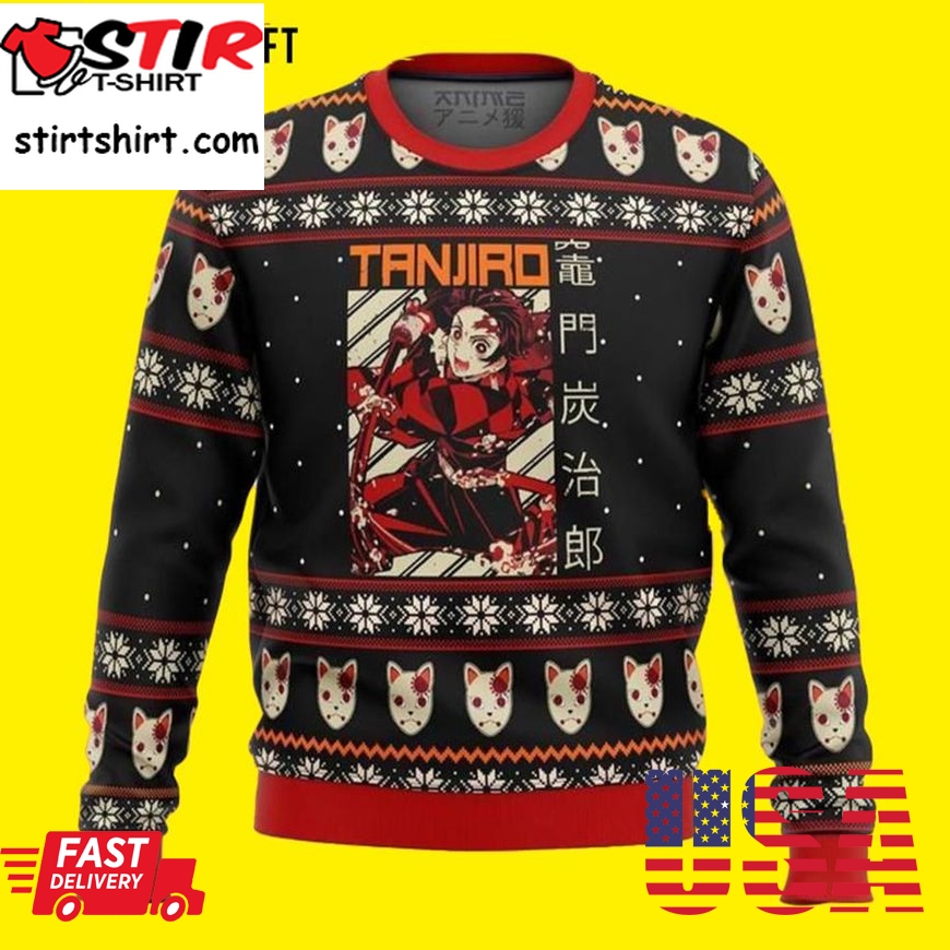 Demon Slayer Tanjiro Ugly Christmas Sweater 3D Xmas