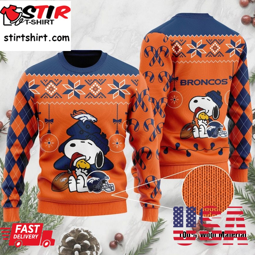 Denver Broncos Funny Charlie Brown Peanuts Snoopy Ugly Christmas Sweater, Ugly Sweater, Christmas Sweaters, Hoodie, Sweatshirt, Sweater