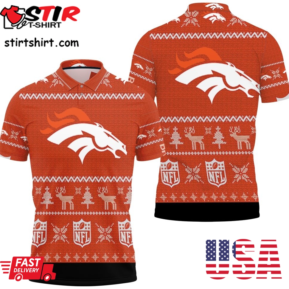 Denver Broncos Nfl Ugly Sweatshirt Christmas 3D Polo Shirt All Over Print Shirt 3D T Shirt
