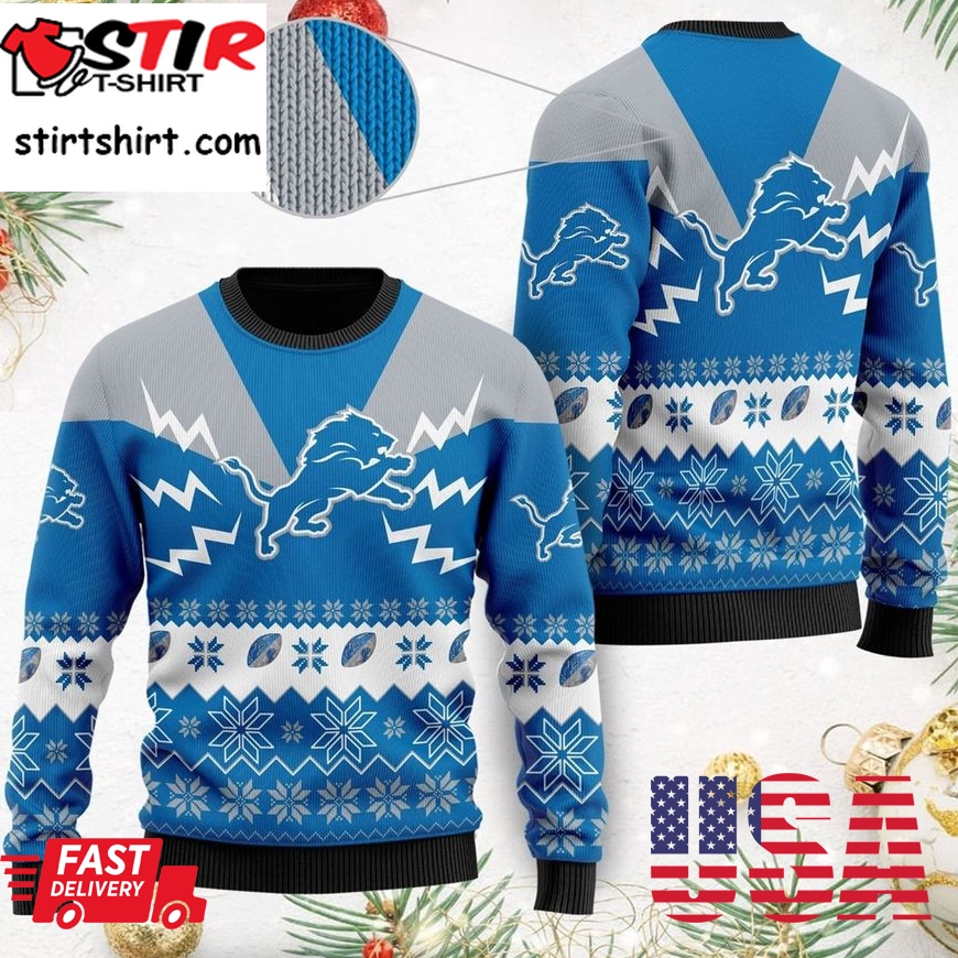 Detroit Lions Team 3D Christmas Ugly Sweater Rbsweatshirt511