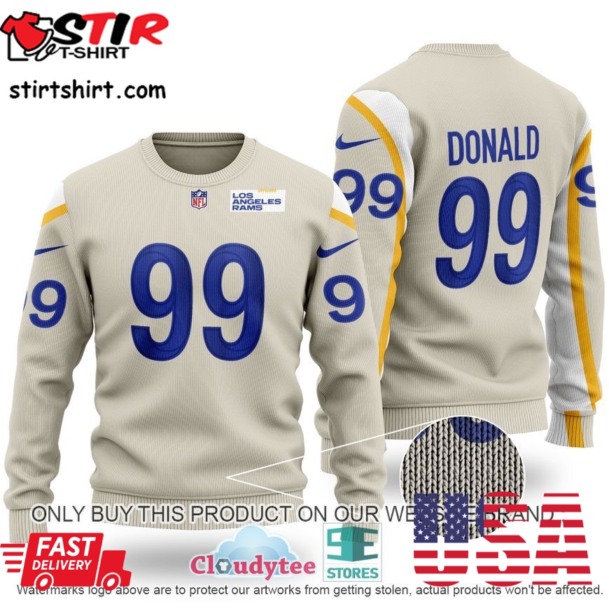 Donald 99 Los Angeles Rams Nfl Wool Sweater 