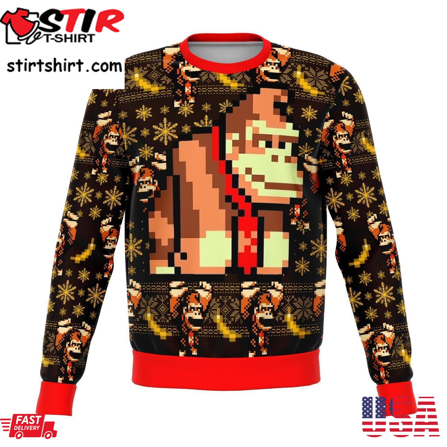 Donkey Kong Sprite Ugly Sweater