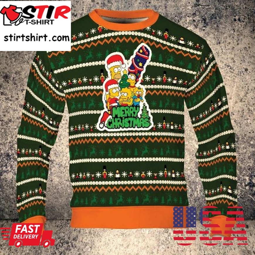 Family Tradition The Simpsons Ugly 3D Christmas Sweater