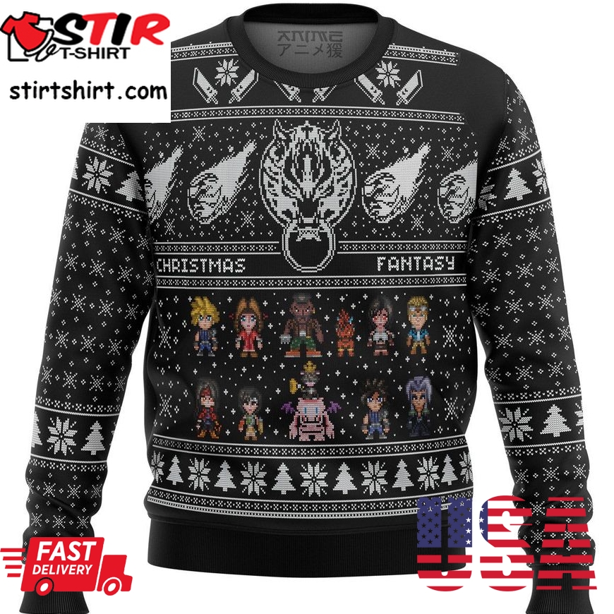 Final Fantasy 7 Vii Ff7 Premium Ugly Christmas Sweater