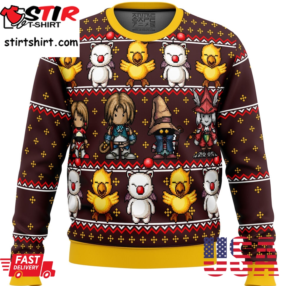 Final Fantasy Classic 8Bit Ugly Christmas Sweater