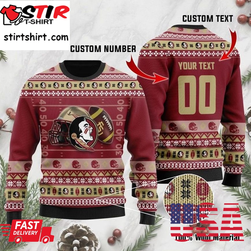 Florida State Seminoles Custom Ugly Christmas Sweater
