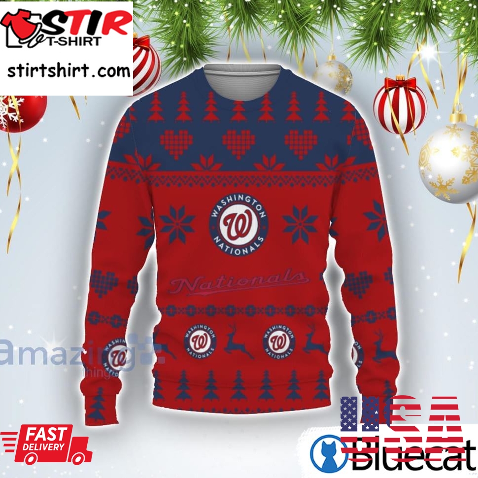 Funny Washington Nationals Merry Ugly Christmas Sweater