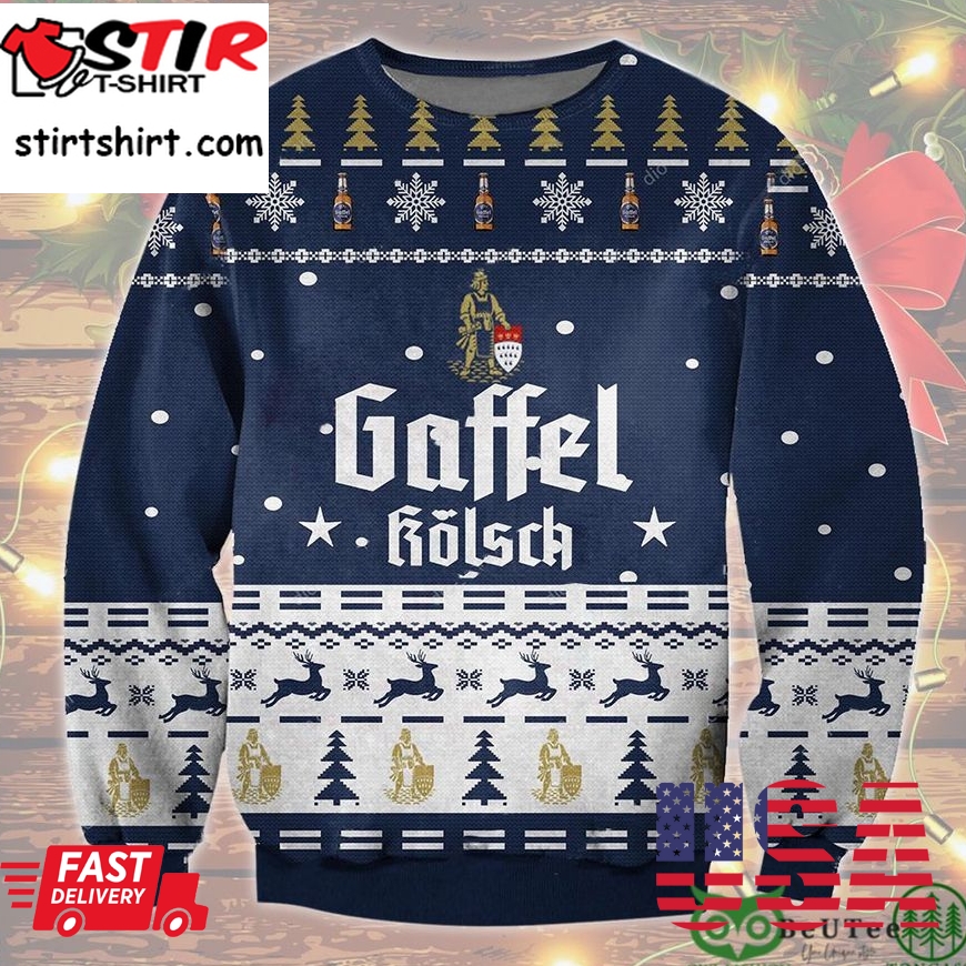 Gaffel Kolsch Ugly Christmas Sweater Holiday Drinking Gift